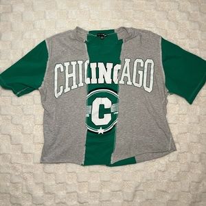 Graphic cropped T-shirt